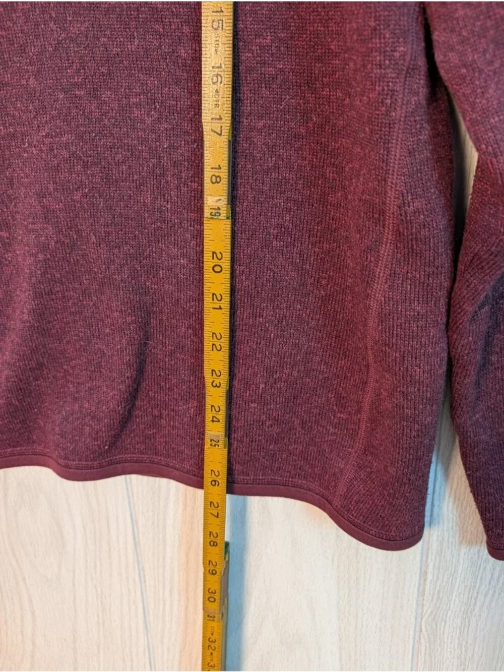 Patagonia Better Sweater 1/4 Zip Jacket Pullover Women's XL Maroon Fleece